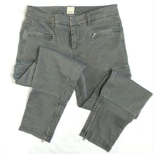 Ecru Size 6 Khaki Green Cargo Pants Zippered Tapered Ankles